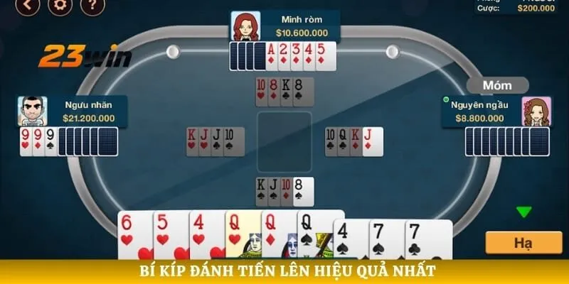 Bí kíp đánh tiến lên hiệu quả nhất